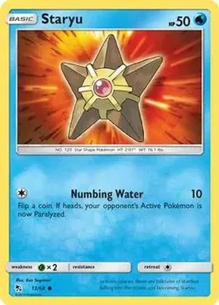 2019 Pokemon Sun & Moon Hidden Fates #13/68 - Staryu