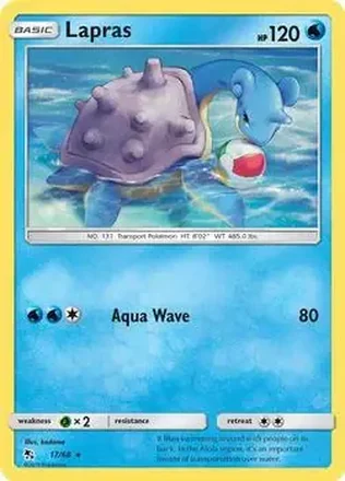 2019 Pokemon Sun & Moon Hidden Fates #17/68 - Lapras