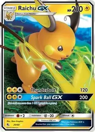 2019 Pokemon Sun & Moon Hidden Fates #20/68 - Raichu