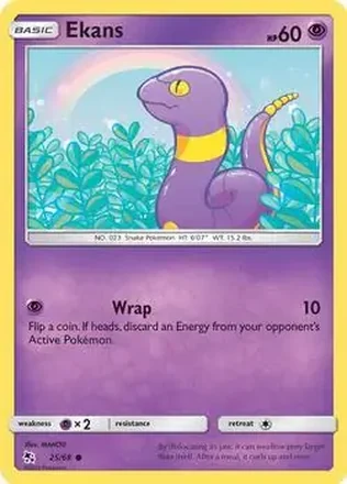 2019 Pokemon Sun & Moon Hidden Fates #25/68 - Ekans