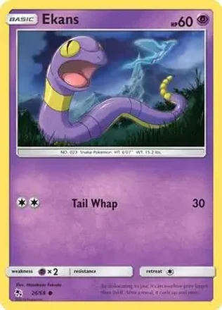 2019 Pokemon Sun & Moon Hidden Fates #26/68 - Ekans