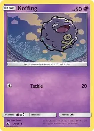 2019 Pokemon Sun & Moon Hidden Fates #28/68 - Koffing