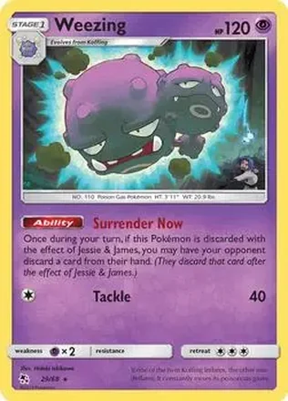 2019 Pokemon Sun & Moon Hidden Fates #29/68 - Weezing