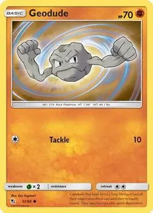 2019 Pokemon Sun & Moon Hidden Fates #33/68 - Geodude