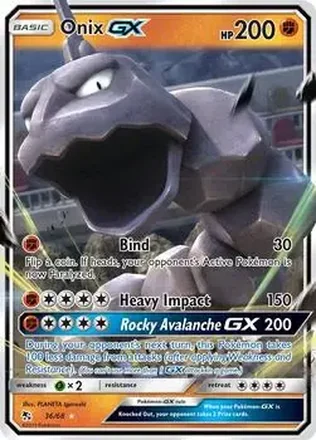 2019 Pokemon Sun & Moon Hidden Fates #36/68 - Onix