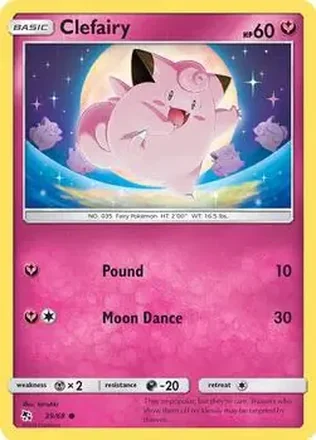 2019 Pokemon Sun & Moon Hidden Fates #39/68 - Clefairy