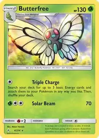 2019 Pokemon Sun & Moon Unbroken Bonds #4/214 - Butterfree