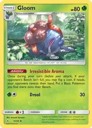 2019 Pokemon Sun & Moon Unbroken Bonds #7/214 - Gloom