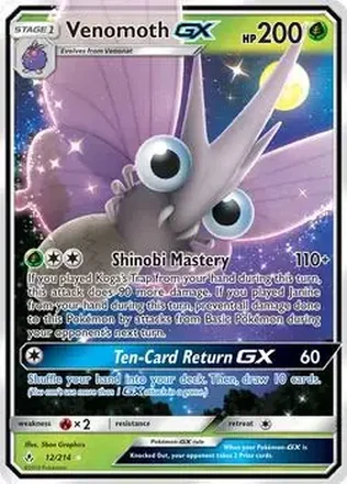 2019 Pokemon Sun & Moon Unbroken Bonds #12/214 - Venomoth