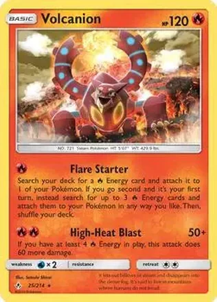 2019 Pokemon Sun & Moon Unbroken Bonds #25/214 - Volcanion