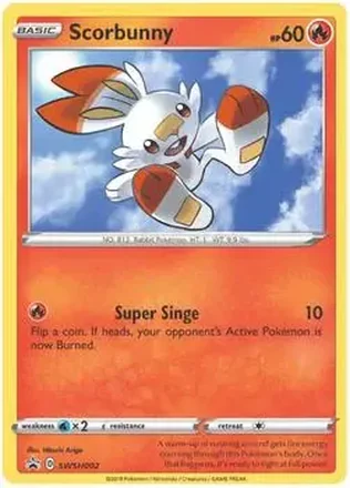 2019-23 Pokémon Sword & Shield Black Star Promos #SWSH002 - Scorbunny