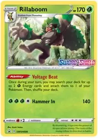 2019-23 Pokémon Sword & Shield Black Star Promos #SWSH006 - Rillaboom