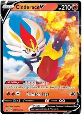 2019-23 Pokémon Sword & Shield Black Star Promos #SWSH015 - Cinderace ex