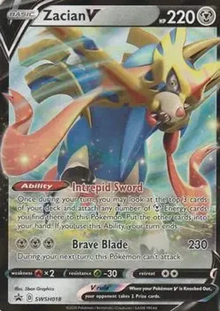 2019-23 Pokémon Sword & Shield Black Star Promos #SWSH018 - Zacian