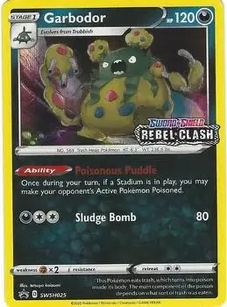 2019-23 Pokémon Sword & Shield Black Star Promos #SWSH025a - Garbodor