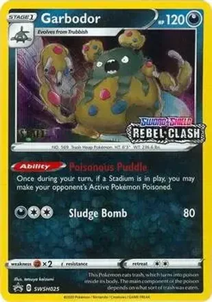 2019-23 Pokémon Sword & Shield Black Star Promos #SWSH025b - Garbodor