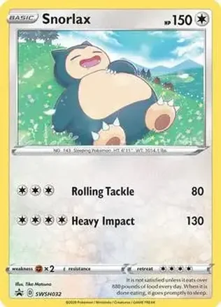 2019-23 Pokémon Sword & Shield Black Star Promos #SWSH032 - Snorlax