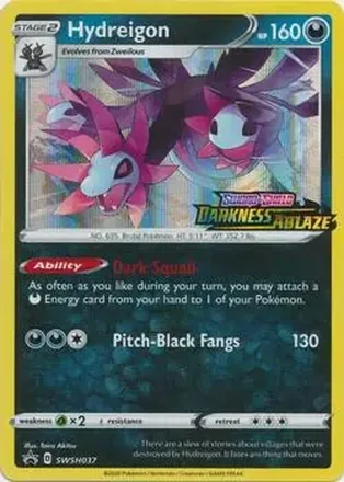 2019-23 Pokémon Sword & Shield Black Star Promos #SWSH037a - Hydreigon