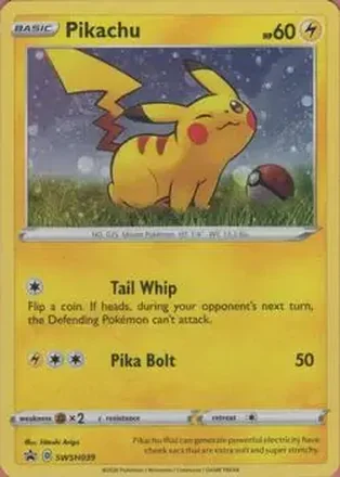 2019-23 Pokémon Sword & Shield Black Star Promos #SWSH039a - Pikachu