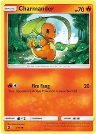 2018 Pokemon Sun & Moon Dragon Majesty #1/70 - Charmander