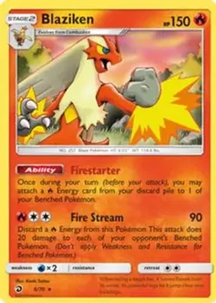 2018 Pokemon Sun & Moon Dragon Majesty #6/70 - バシャーモ