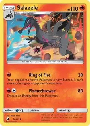 2018 Pokemon Sun & Moon Dragon Majesty #14/70 - Salazzle