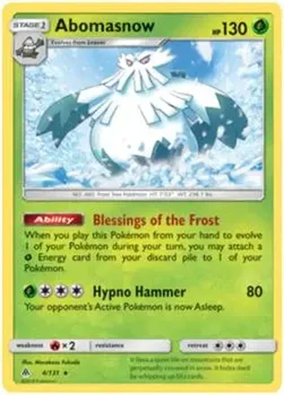 2018 Pokemon Sun & Moon Forbidden Light #4/131 - ユキノオー