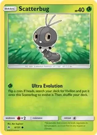 2018 Pokemon Sun & Moon Forbidden Light #6/131 - コフキムシ