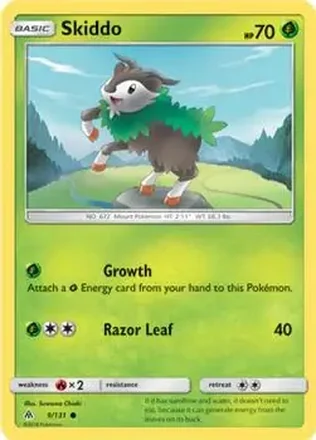 2018 Pokemon Sun & Moon Forbidden Light #9/131 - Skiddo