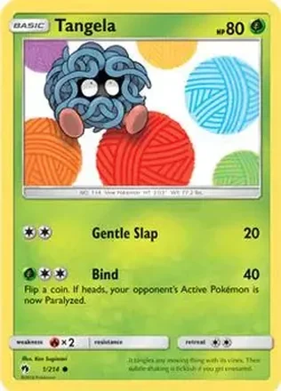 2018 Pokemon Sun & Moon Lost Thunder #1/214 - Tangela