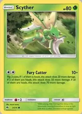2018 Pokemon Sun & Moon Lost Thunder #3/214 - Scyther