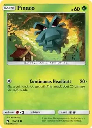 2018 Pokemon Sun & Moon Lost Thunder #15/214 - クヌギダマ