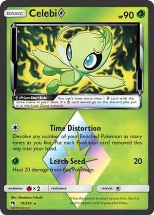 2018 Pokemon Sun & Moon Lost Thunder #19/214 - Shining Celebi