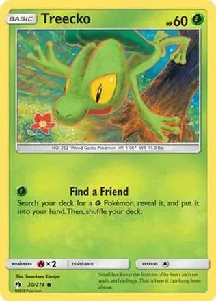 2018 Pokemon Sun & Moon Lost Thunder #20/214 - Treecko