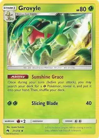2018 Pokemon Sun & Moon Lost Thunder #21/214 - Grovyle