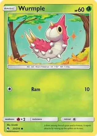 2018 Pokemon Sun & Moon Lost Thunder #23/214 - Wurmple