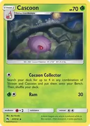 2018 Pokemon Sun & Moon Lost Thunder #27/214 - Cascoon