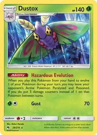 2018 Pokemon Sun & Moon Lost Thunder #28/214 - Dustox