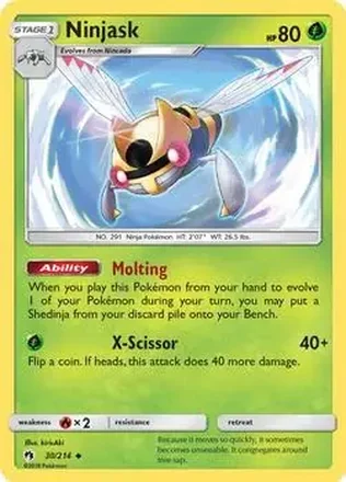 2018 Pokemon Sun & Moon Lost Thunder #30/214 - Ninjask