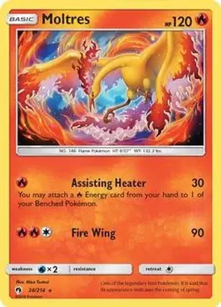 2018 Pokemon Sun & Moon Lost Thunder #38/214 - Moltres