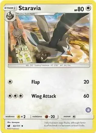 2018 Pokemon Sun & Moon Trainer Kit: Alolan Sandslash & Alolan Ninetales #4 - Staravia