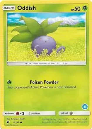 2018 Pokemon Sun & Moon Trainer Kit: Alolan Sandslash & Alolan Ninetales #11 - Oddish