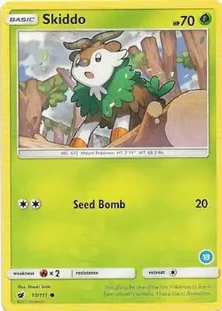 2018 Pokemon Sun & Moon Trainer Kit: Alolan Sandslash & Alolan Ninetales #13 - Skiddo