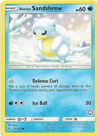 2018 Pokemon Sun & Moon Trainer Kit: Alolan Sandslash & Alolan Ninetales #14 - Sandshrew
