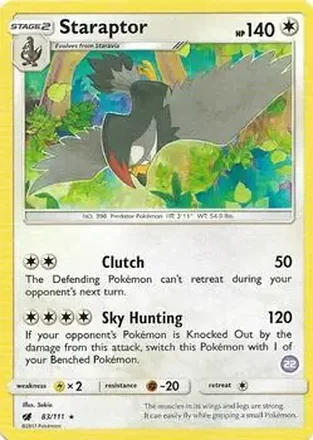 2018 Pokemon Sun & Moon Trainer Kit: Alolan Sandslash & Alolan Ninetales #22 - Staraptor