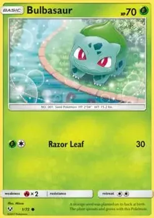 2017 Pokemon Shining Legends #1/73 - Bulbasaur