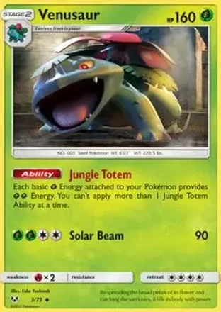 2017 Pokemon Shining Legends #3/73 - Venusaur