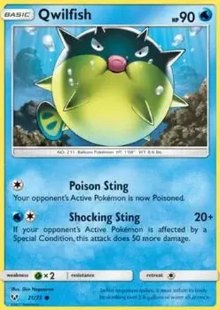 2017 Pokemon Shining Legends #21/73 - Qwilfish