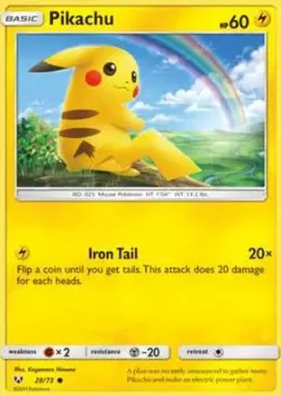 2017 Pokemon Shining Legends #28/73 - Pikachu