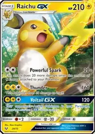 2017 Pokemon Shining Legends #29/73 - Raichu